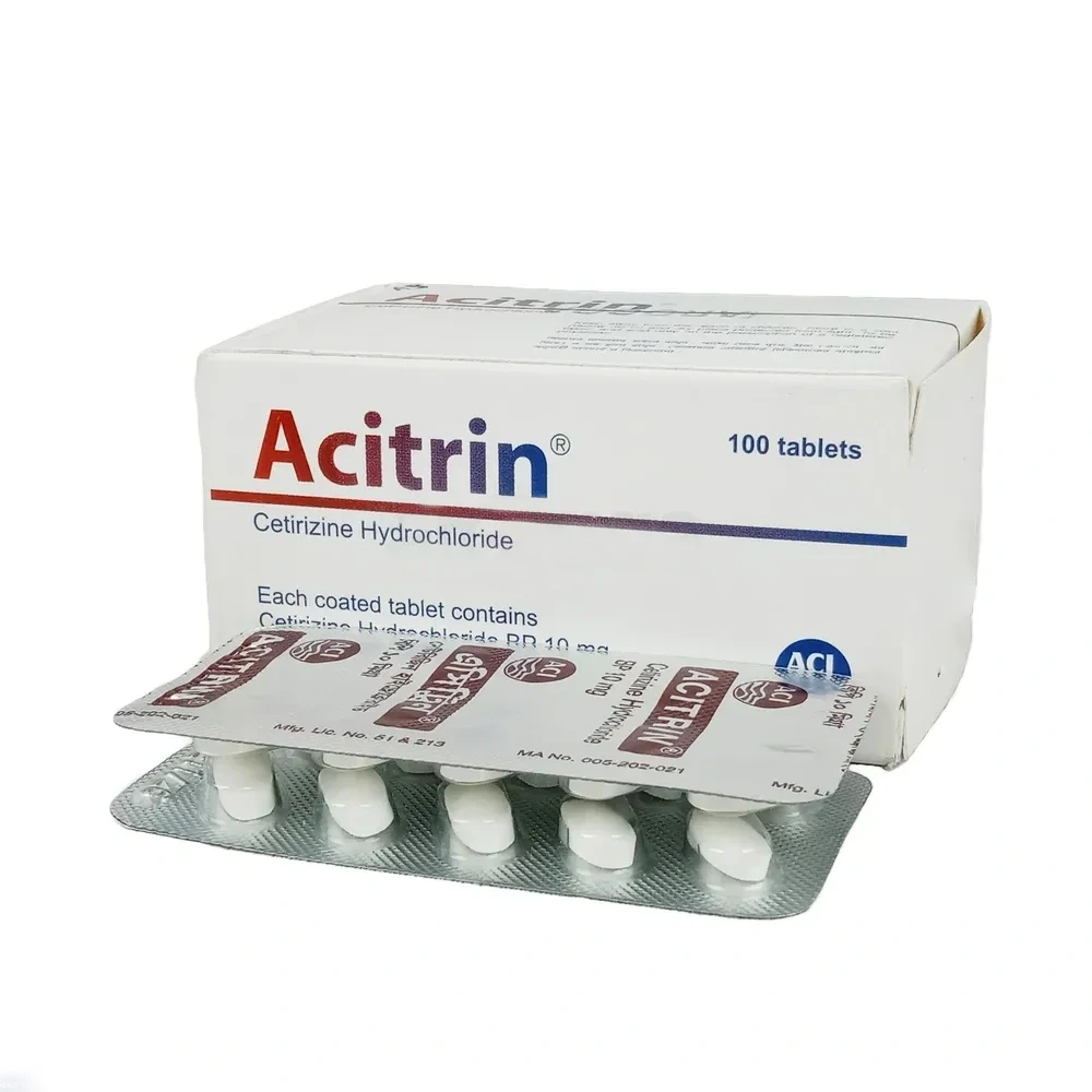 Acitrin 10mg Tablet (Cetirizine Hydrochloride)