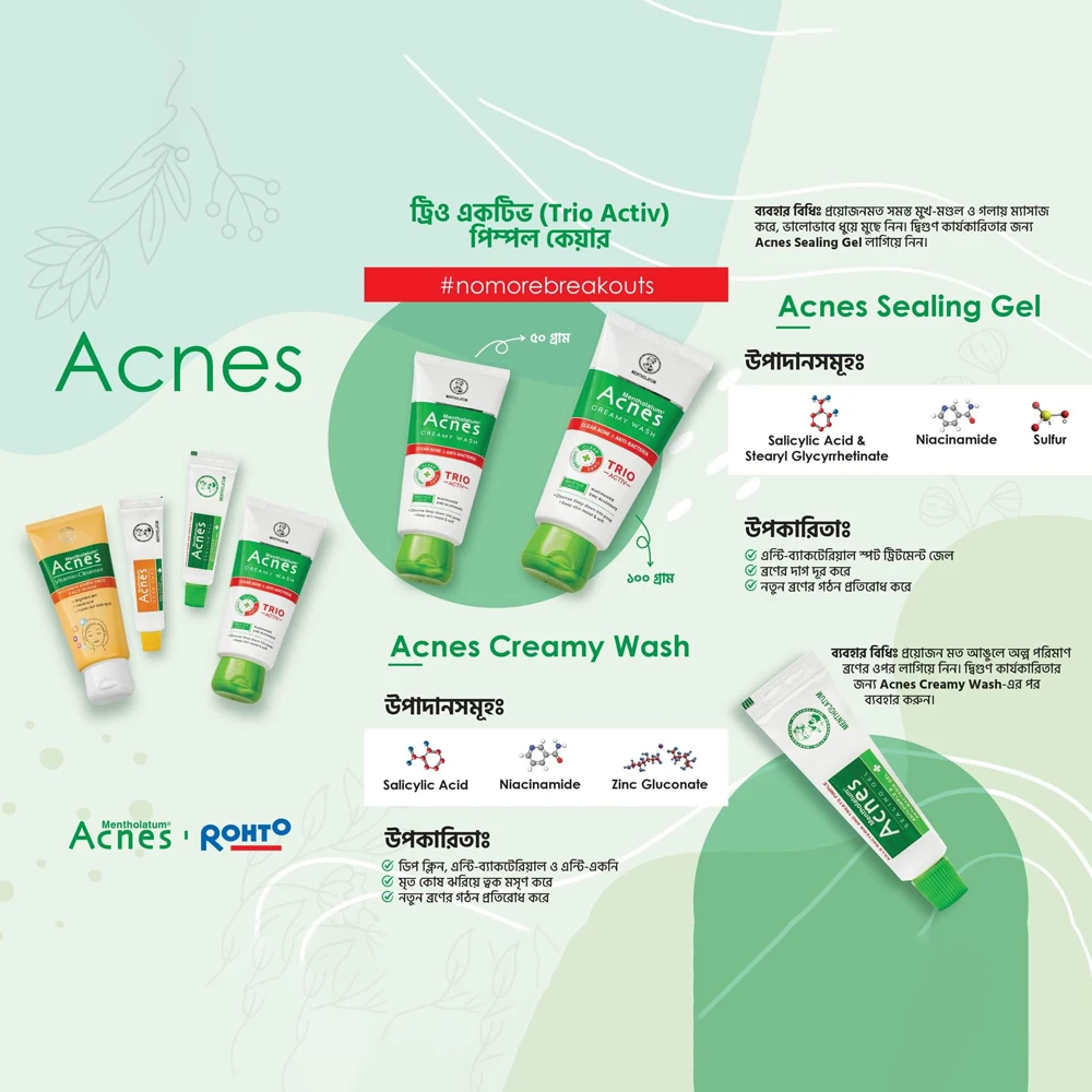 Acnes Mentholatum Acnes Creamy Wash 100gm