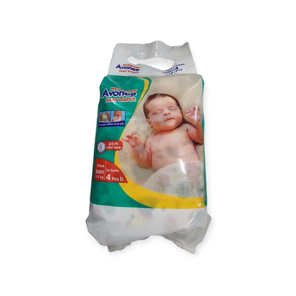 Avonee New Born Baby Diaper (2-5kg) 4pcs