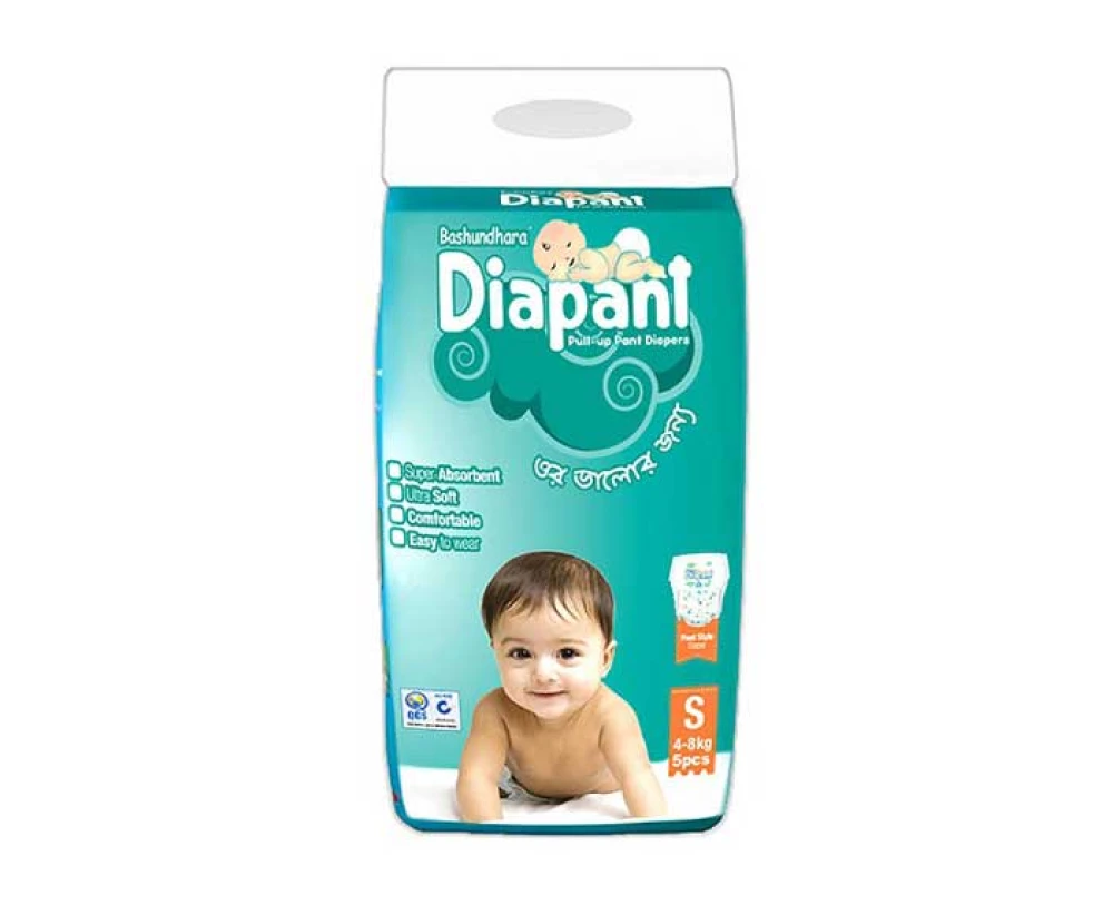 Bashundhara Dipant pant style Diaper S (4-8kg) 5pc
