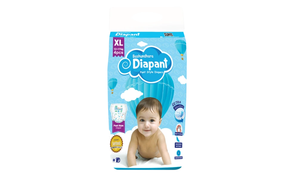 Bashundhara Dipant pant style Diaper XL (12-17kg) 5pc