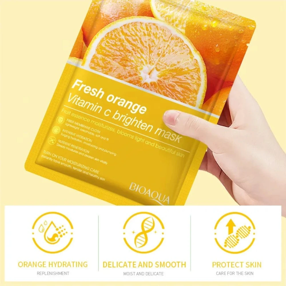 Bioaoua Freshen Orange Vitamin C Brighten Facial Mask 25g