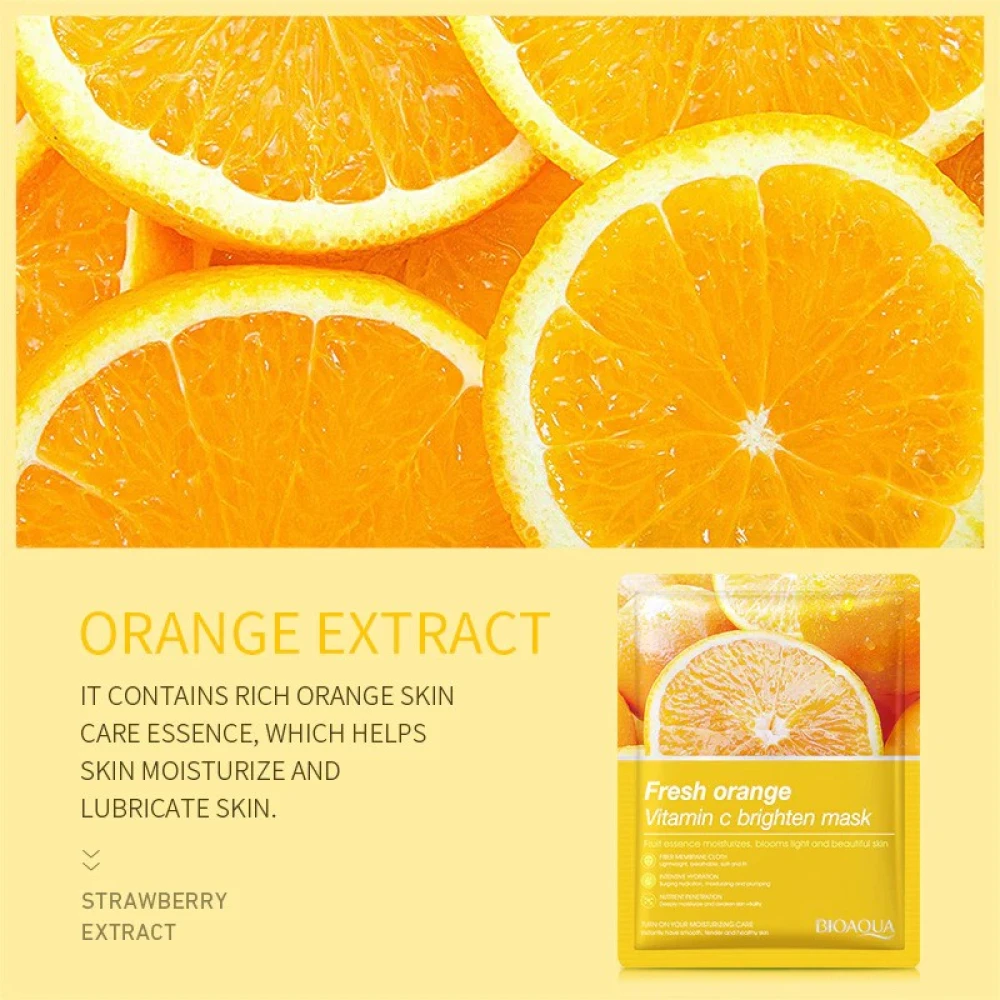 Bioaoua Freshen Orange Vitamin C Brighten Facial Mask 25g