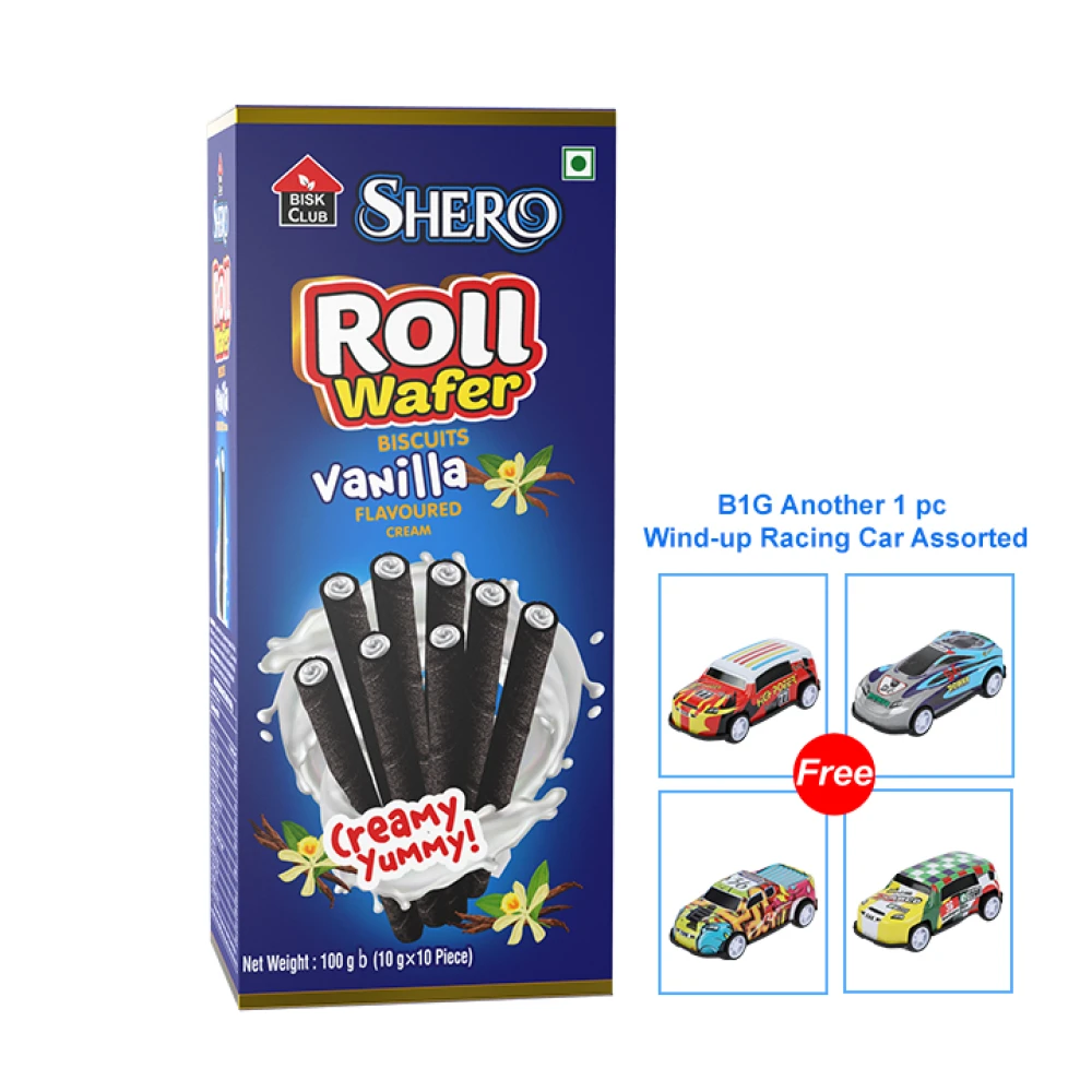 Bisk Club Shero Roll Wafer Biscuits 100gm