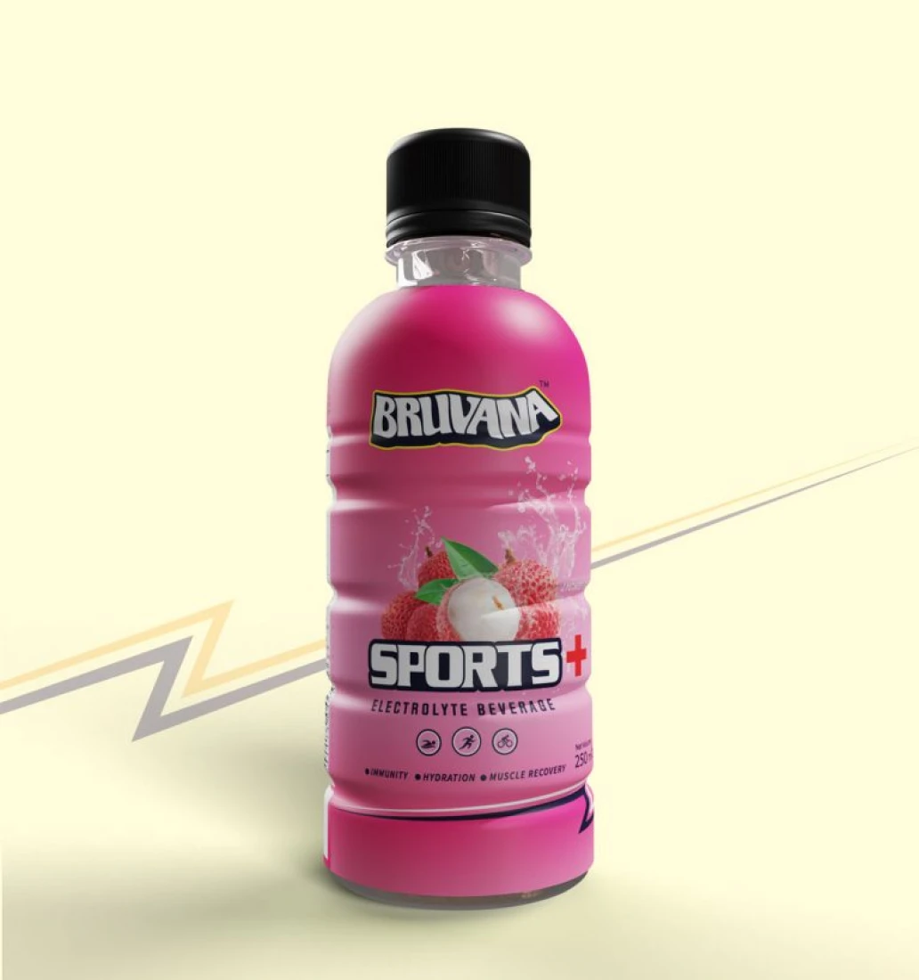 Bruvana Sports+ Electrolyte Beverage (Lychee Flavor)