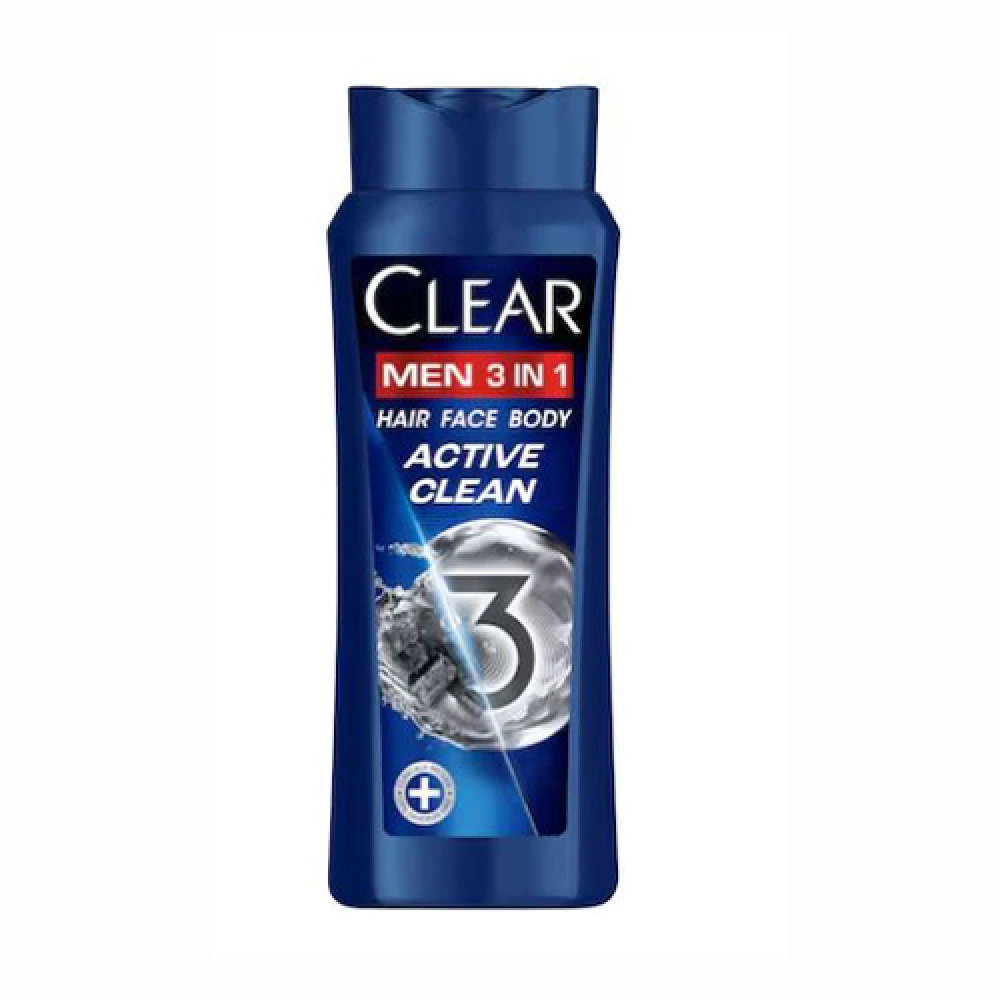 Clear Men 3 In 1 Active Clean Shampoo 600ml