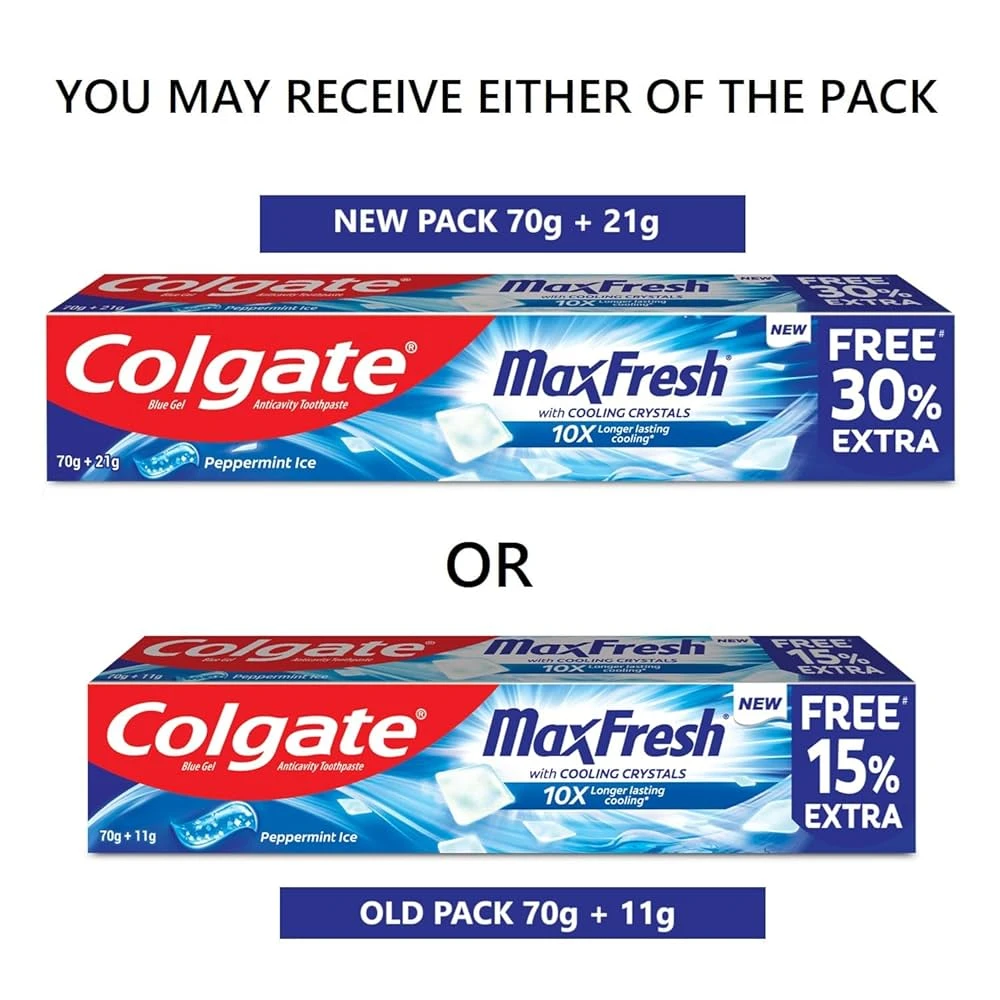 Colgate MaxFresh Cooling Crystals Toothpaste 70g+11g