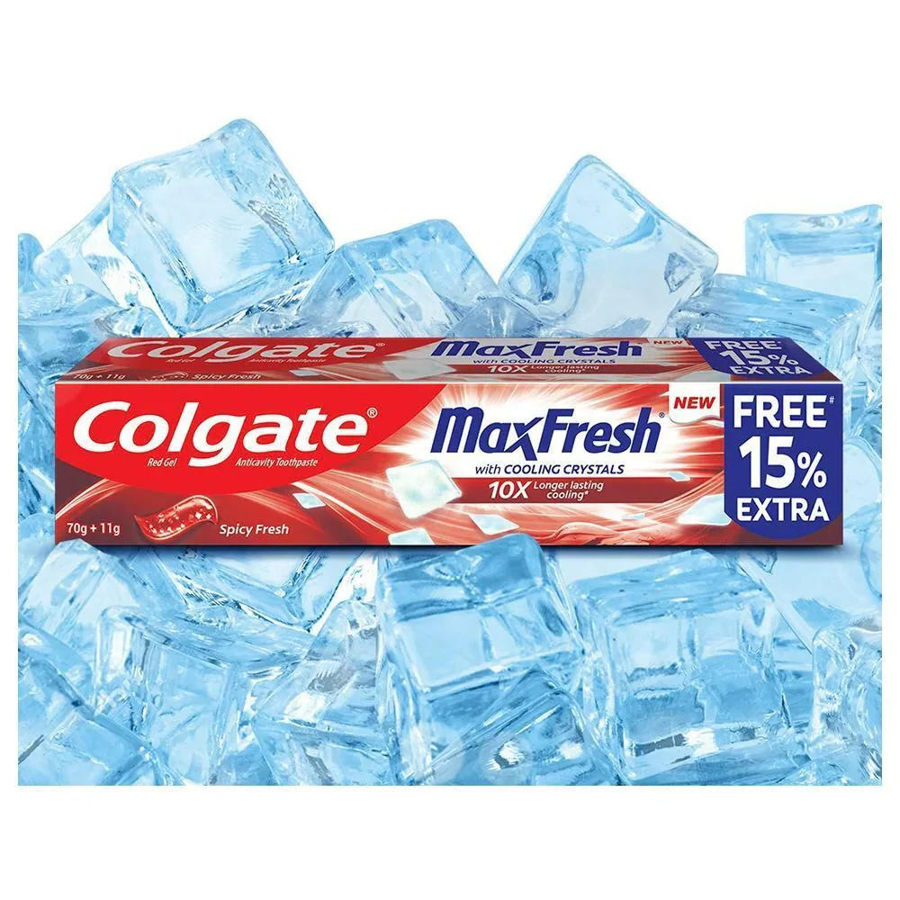 Colgate MaxFresh Spicy Fresh Toothpaste 70g+11g