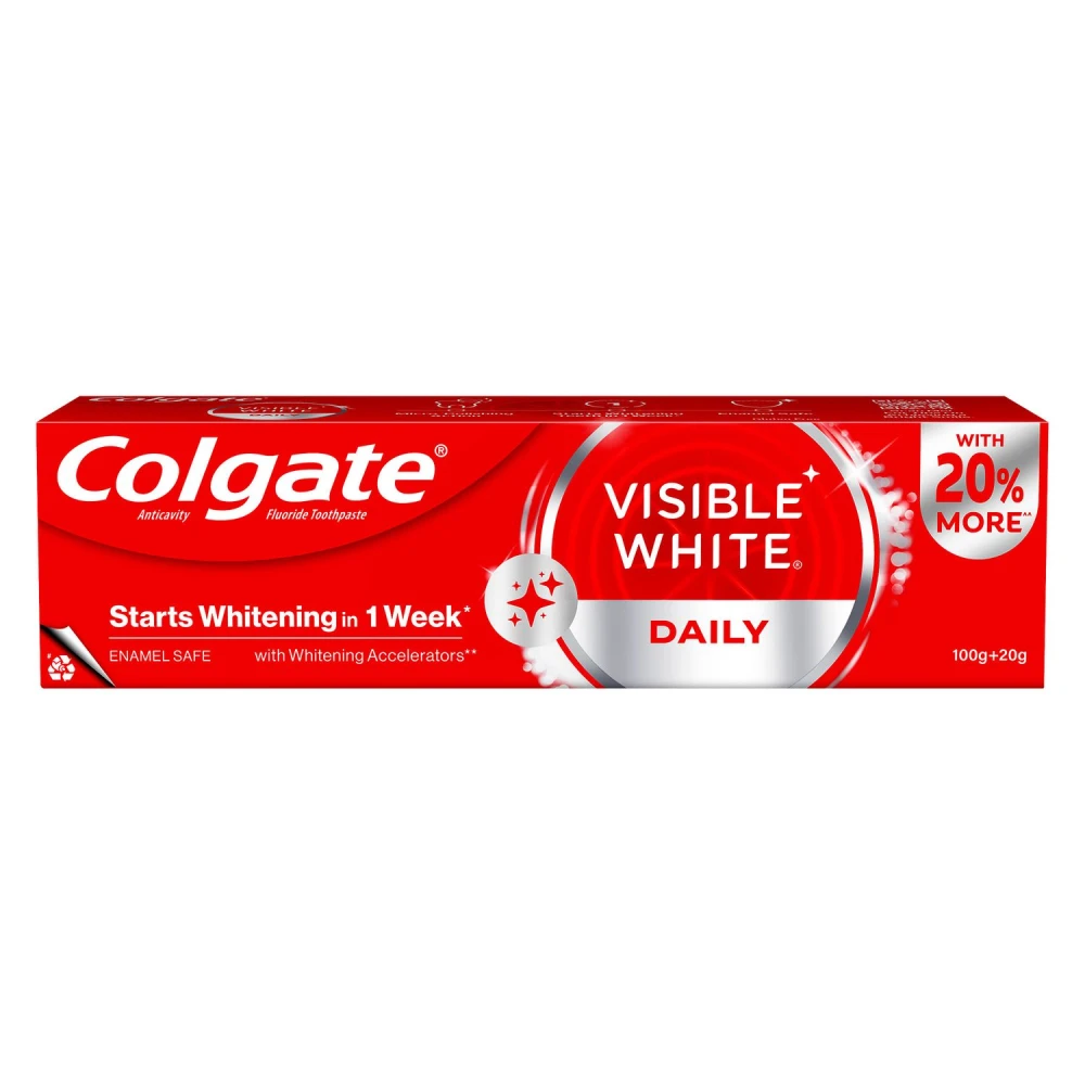 Colgate Visible White Daily Toothpaste 100g+20g