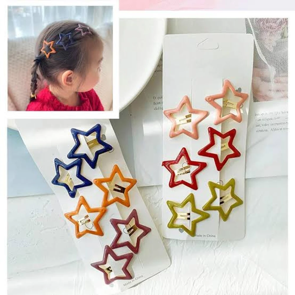 Colorful Star Hair Clips for Baby Girls