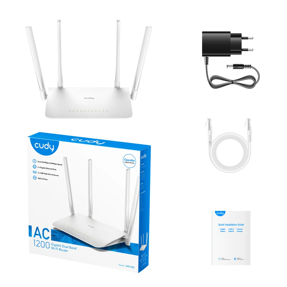 Cudy WR1200 AC1200 Dual Band WiFi Router
