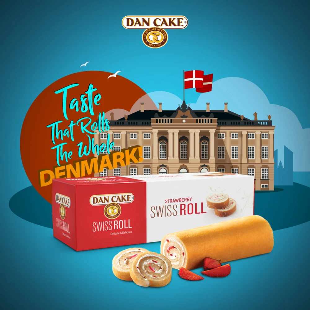 Dan Cake Swiss Roll Strawberry 140g