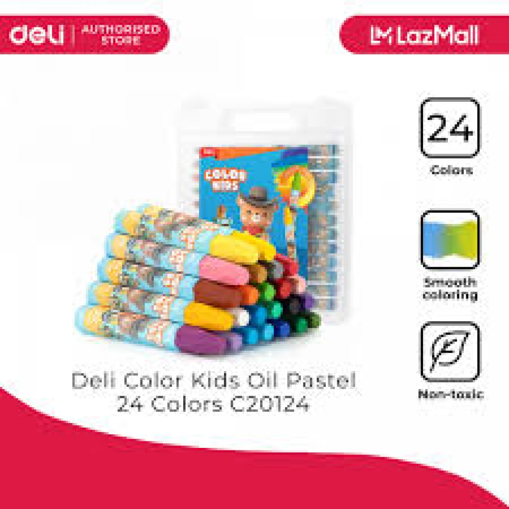 Deli Color Kids Oil Pastel C20124 Colors 24