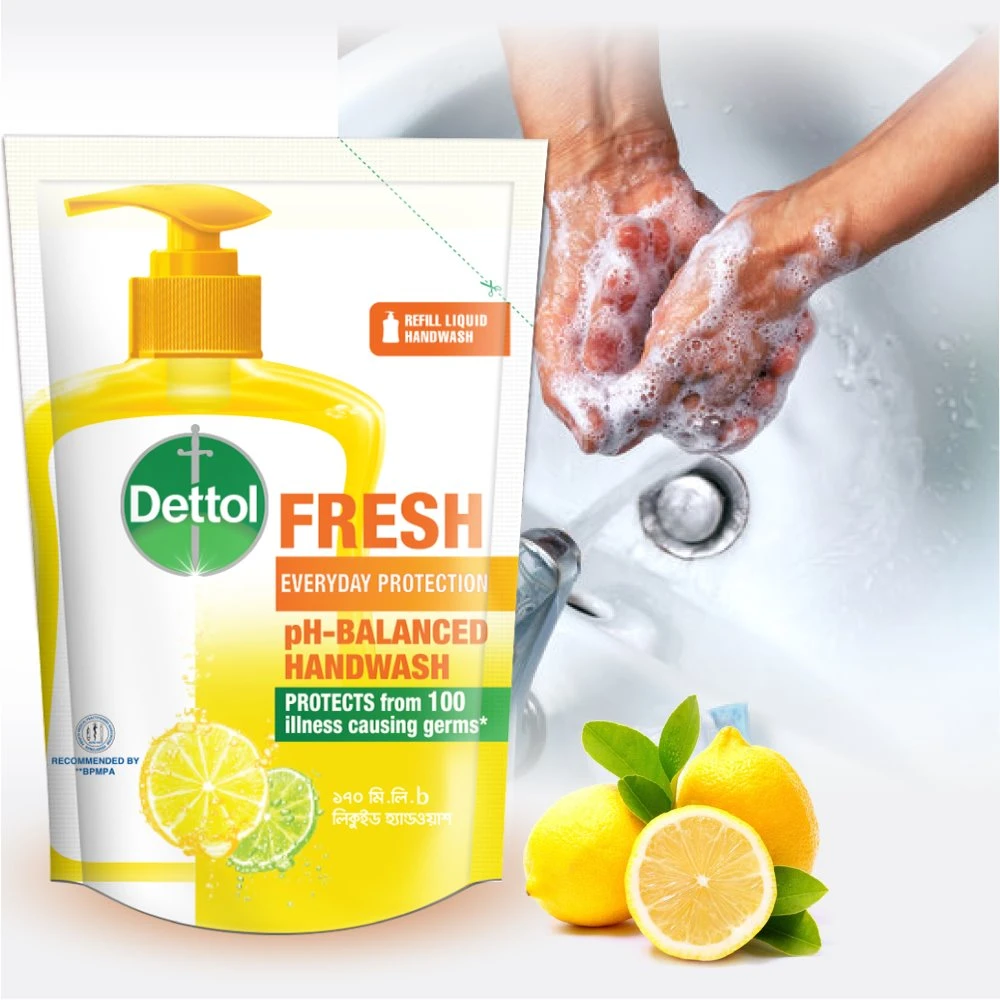 Dettol Fresh Refill Liquid Handwash 170ml