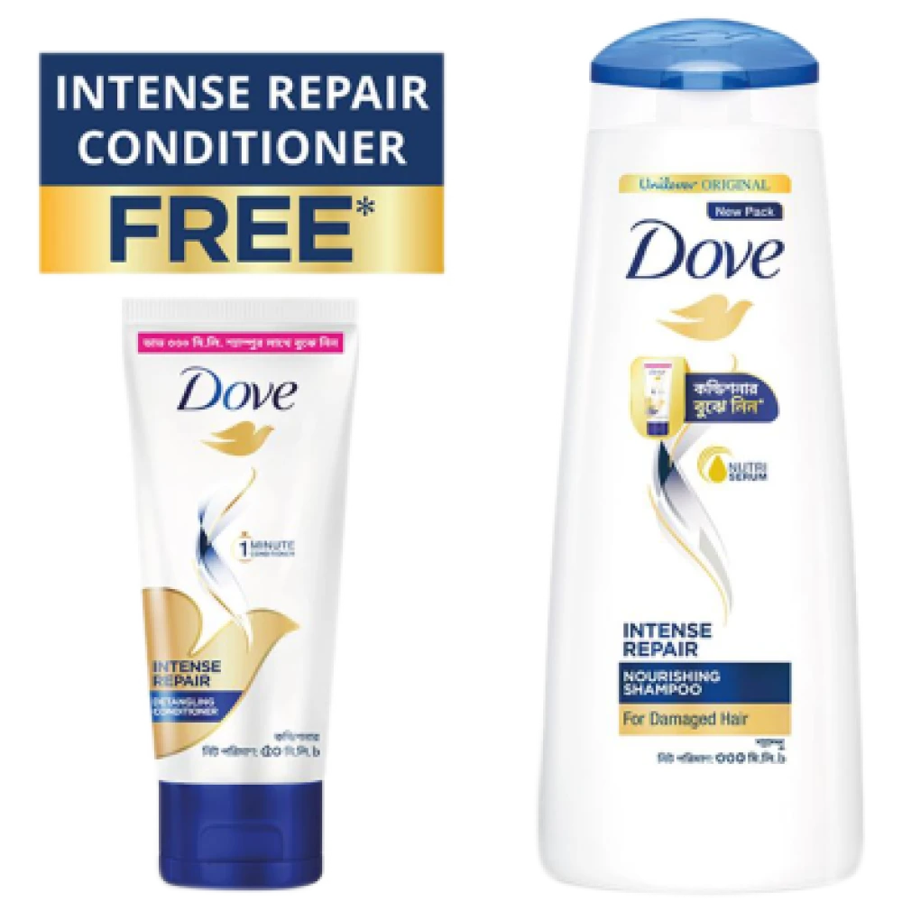 Dove Shampoo Intense Repair 330ml (Conditioner Free)