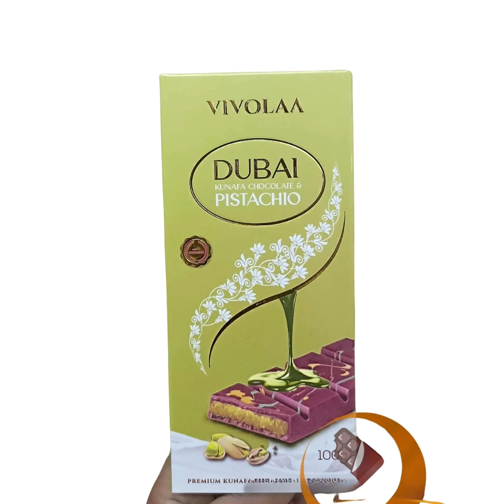 Dubai Kunafa Chocolate & Pistachio 100g