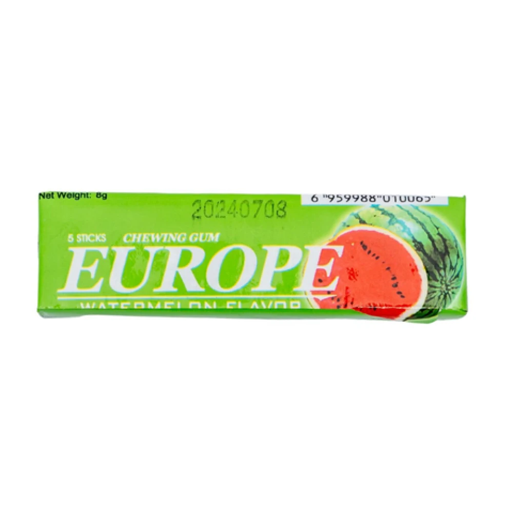 Europe Watermelon Flavor Chewing Gum 8g