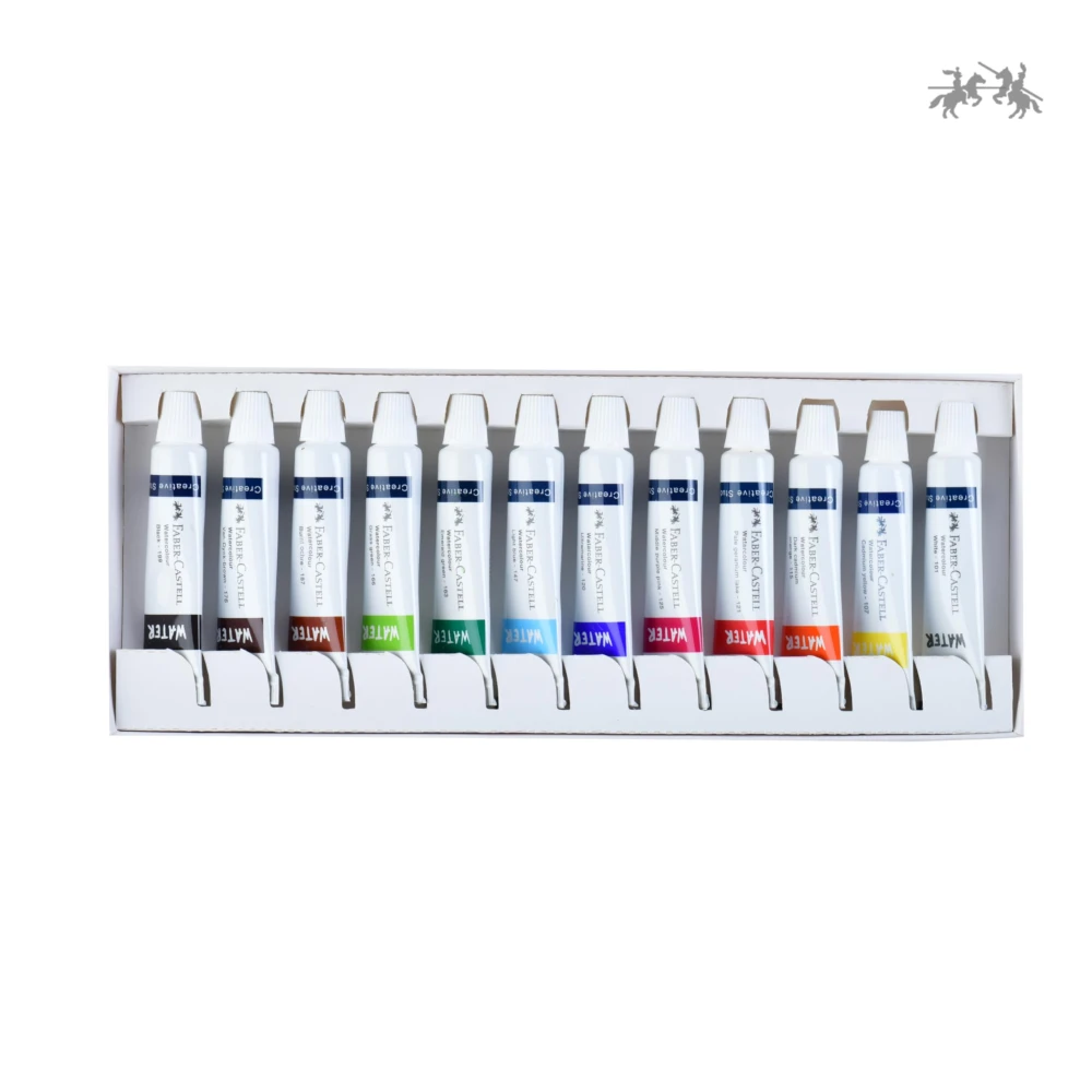Faber‑Castell Creative Studio Water Colour Tubes – 12 Vibrant Shades (5 ml Each)