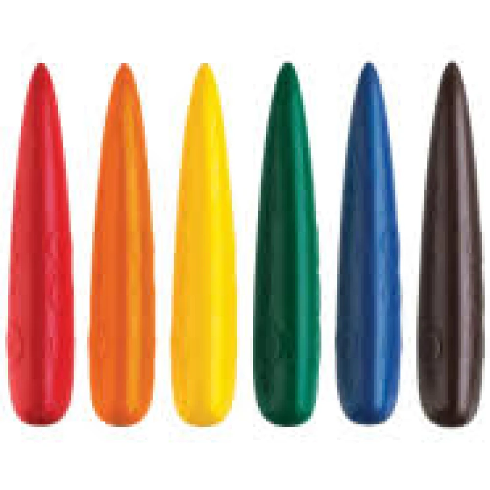 Faber‑Castell Easy Grip Finger Wax Crayons (6 pc)