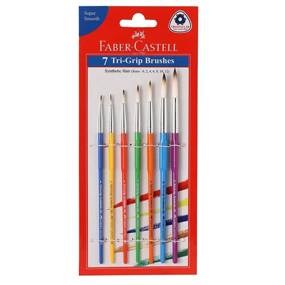 Faber-Castell Round Paint Brush Pony Hair - Set of 7
