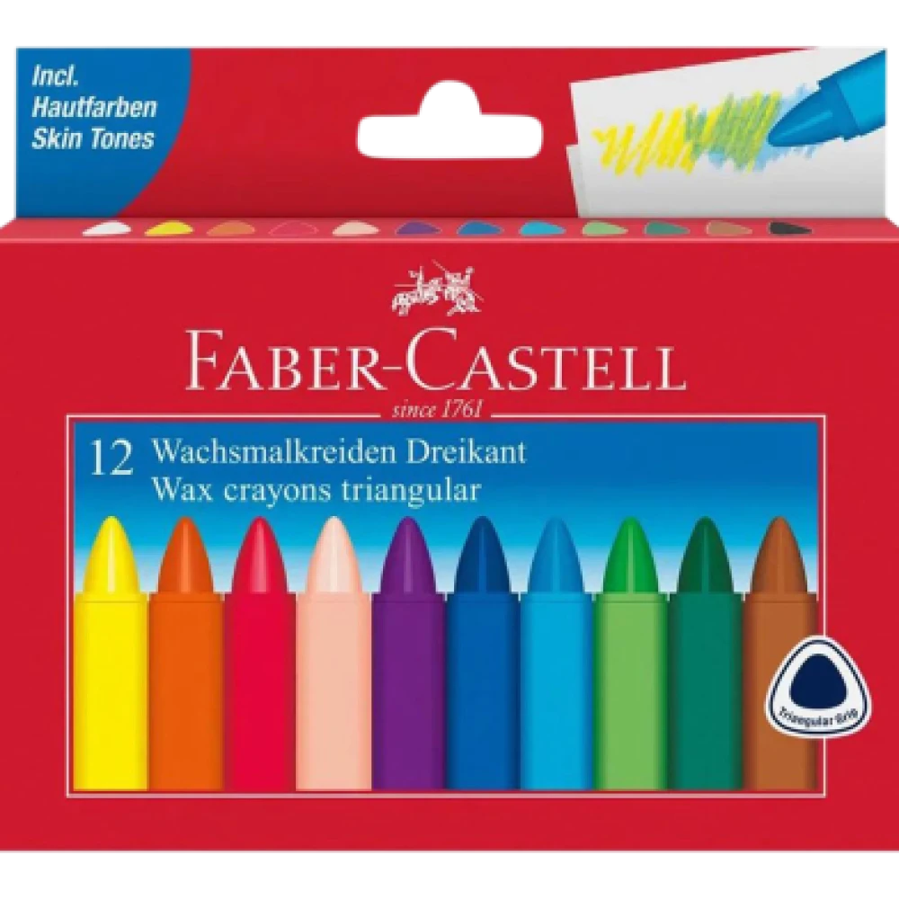 Faber‑Castell Wax Crayons 12‑Color Set