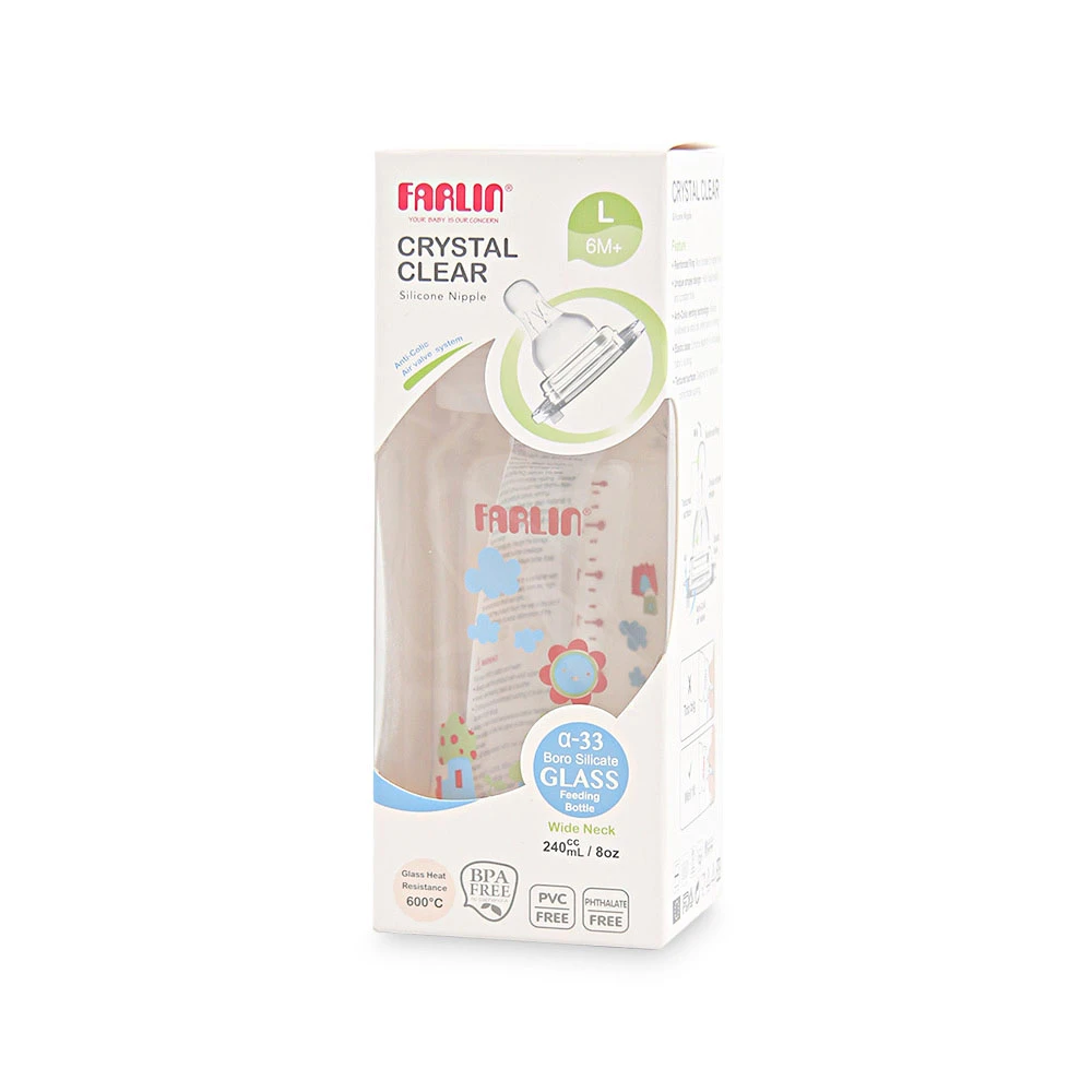 Farlin Crystal Clear Feeding Bottle L 6M+