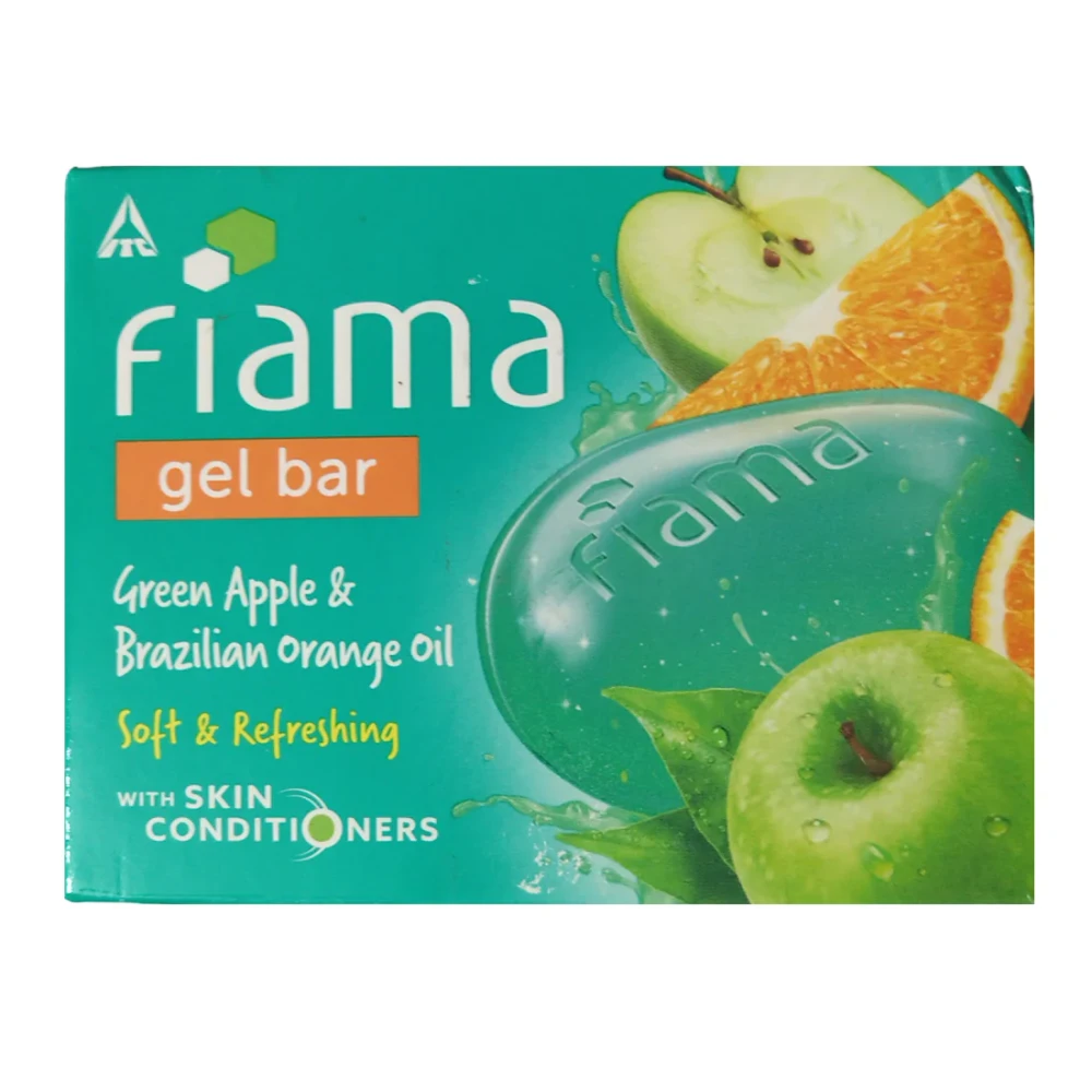 Fiama Gel Bar Green Apple & Brazilian Orange Oil Soft & Refreshing 125 gm