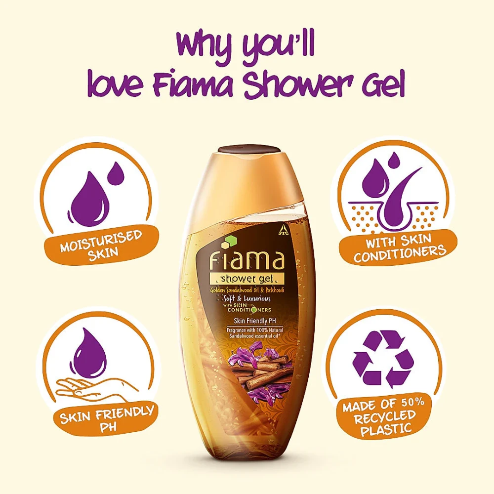 Fiama Golden Sandalwood Oil & Patchouli Shower Gel 250ml