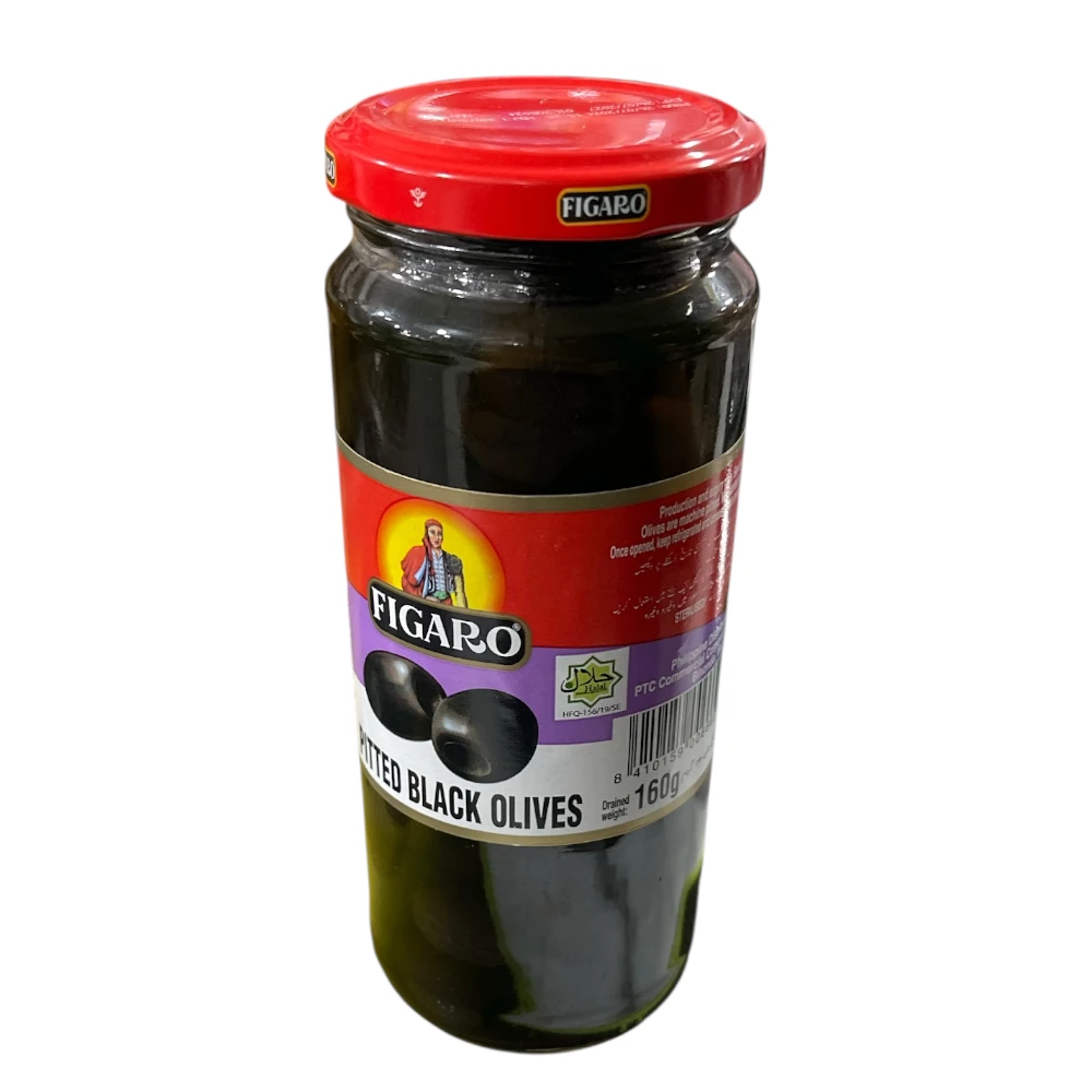 Figaro Pitted Black Olives 160g