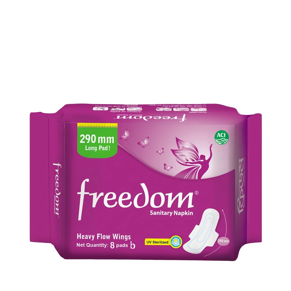 Freedom Sanitary Napkin Heavy Flow Wings 8 Pads