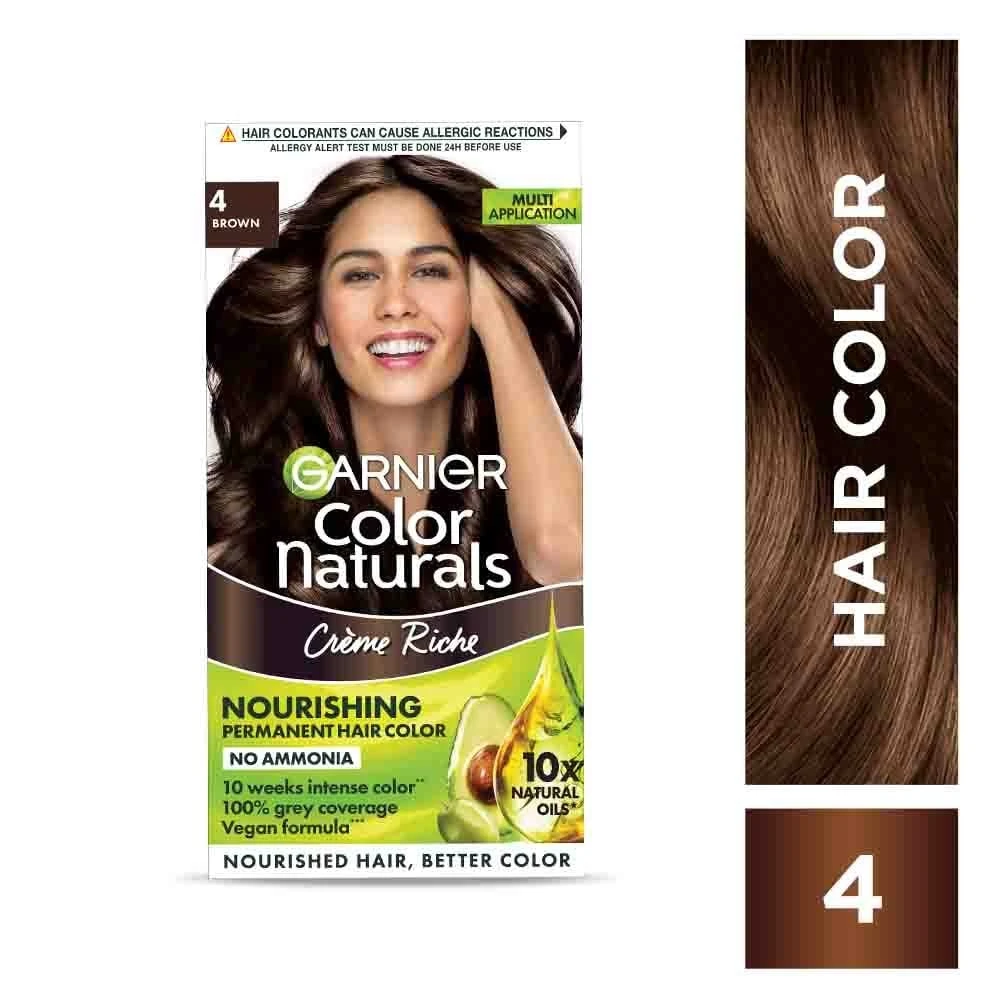 Garnier Color Naturals Brown Hair Color 4 Shade 70ml+60g