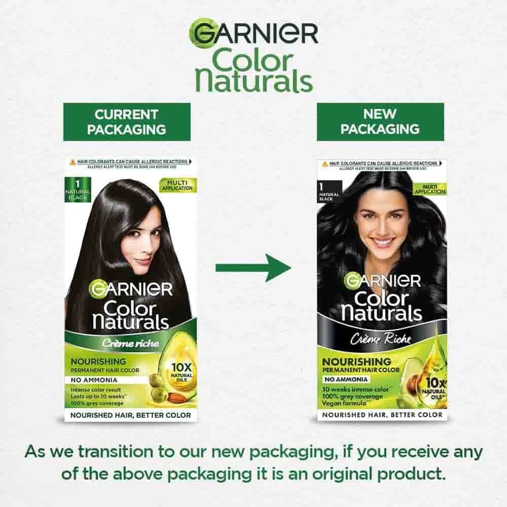 Garnier Color Naturals Shade 1 Natural Black Hair Color 70ml+60g