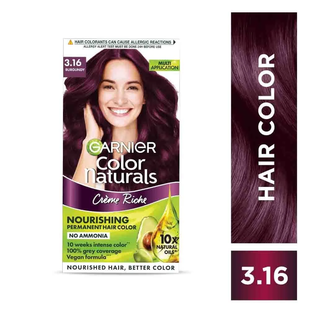 Garnier Color Naturals Shade 3.16 Burgundy Hair Color 70ml+60g