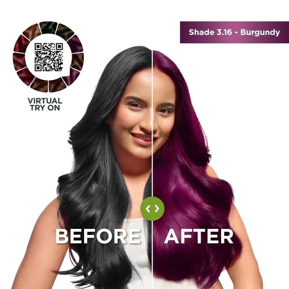 Garnier Color Naturals Shade 3.16 Burgundy Hair Color 70ml+60g