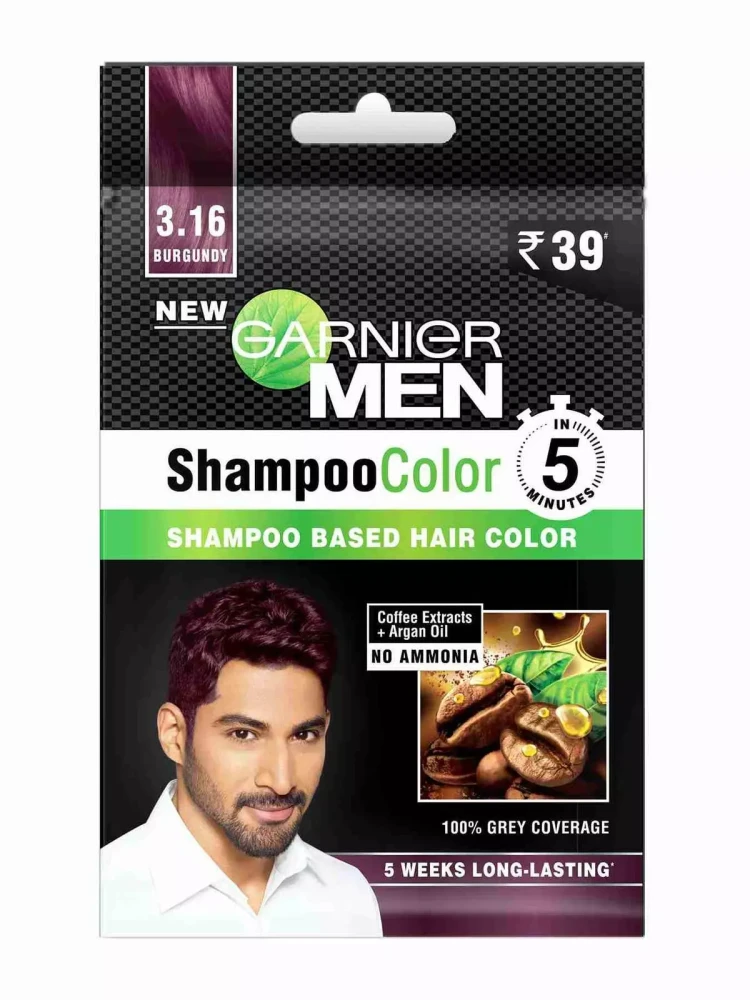 Garnier Men Shampoo Color Shade 3.16 Burgundy 20gm