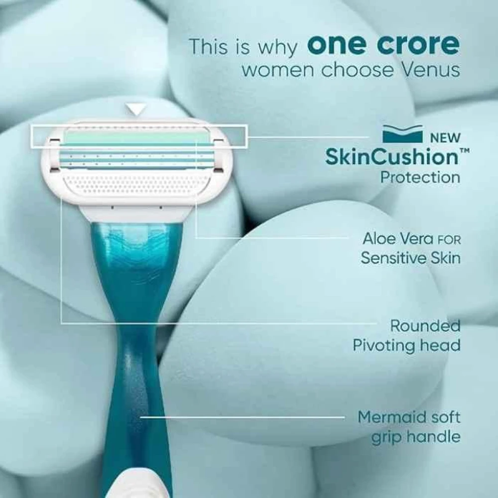 Gillette Venus Smooth Hair Removal Razor with Aloe Vera