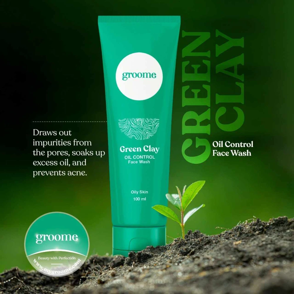 Groome Green Clay Oil Control Face wash 100ml