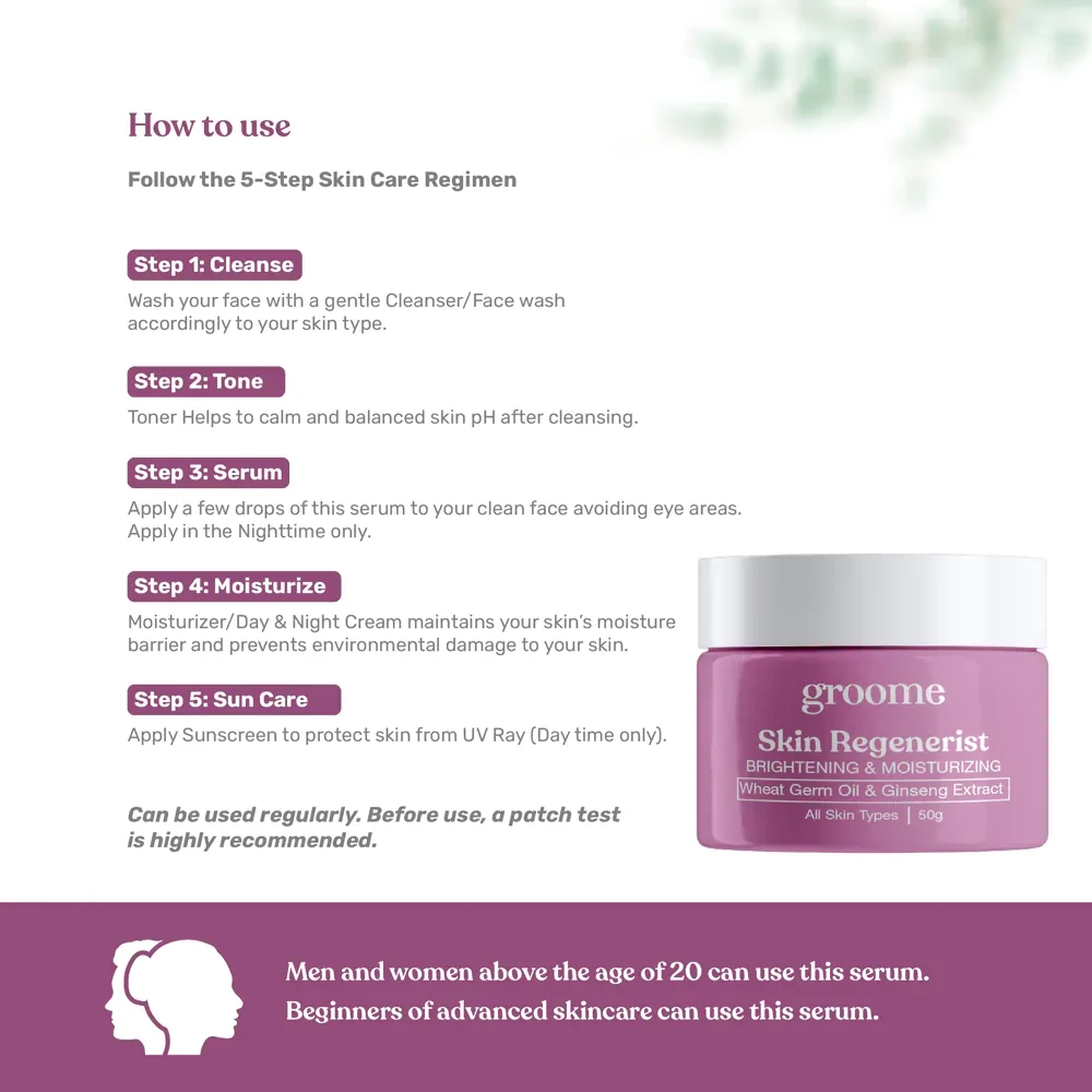 Groome Skin Regenerist Moisturizing Cream 50gm