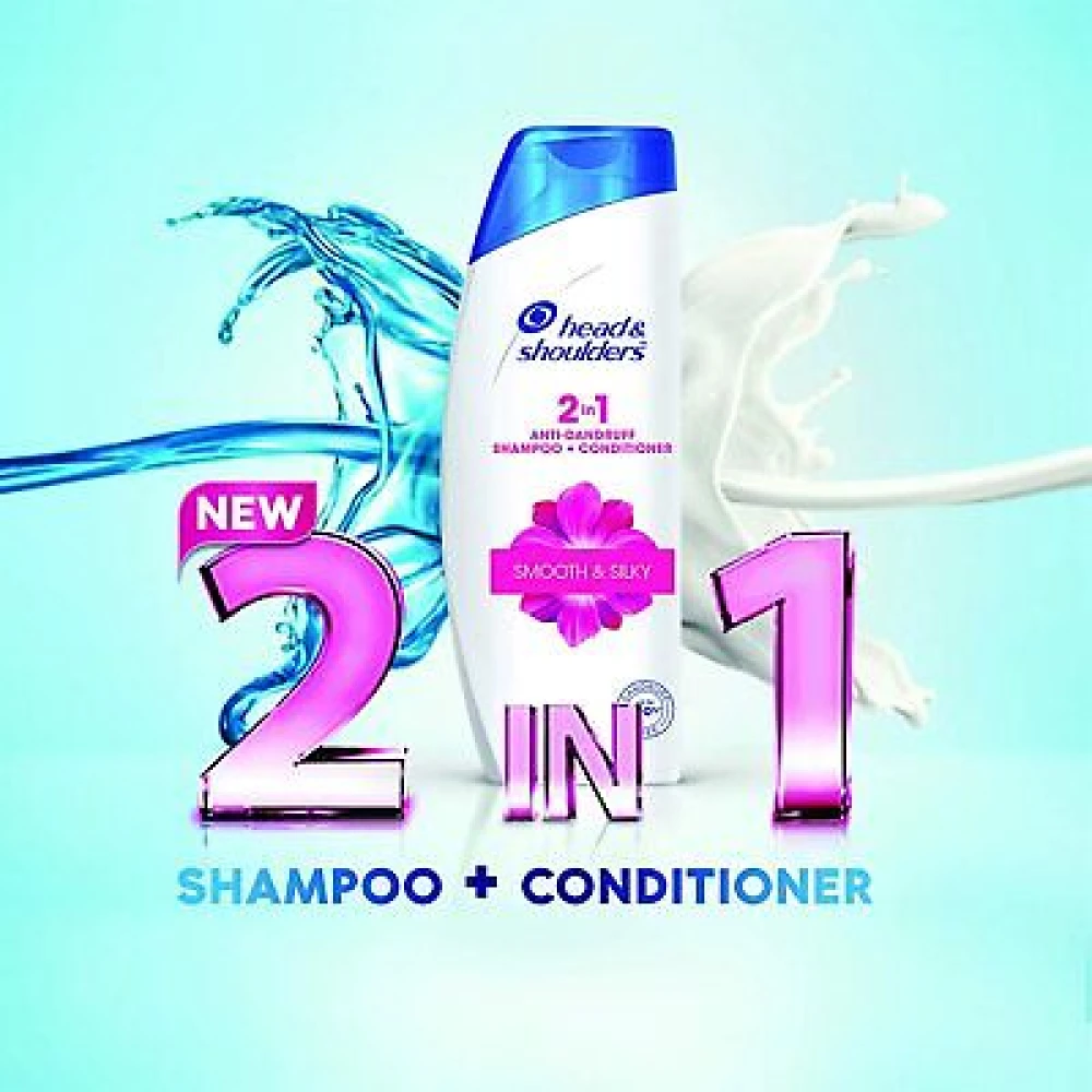 Head & Shoulders 2in1 Smooth and Silky Shampoo+Conditioner 180ml