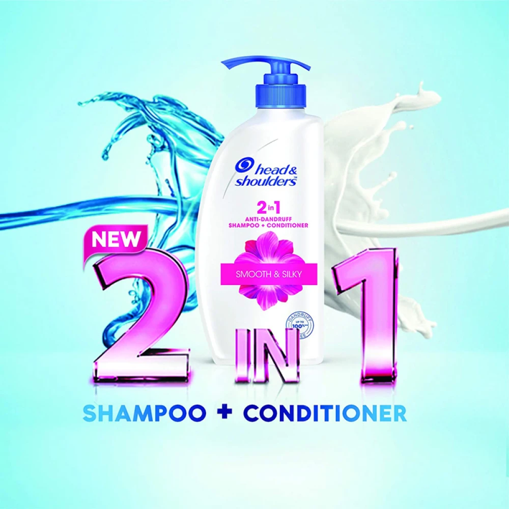 Head & Shoulders Smooth & Silky 2in1 Shampoo & Conditioner 1L