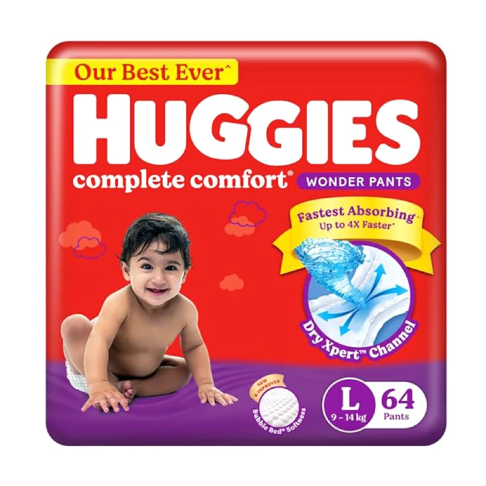 Huggies Complete Comfort Wonder Pants L 9-14kg 64pcs
