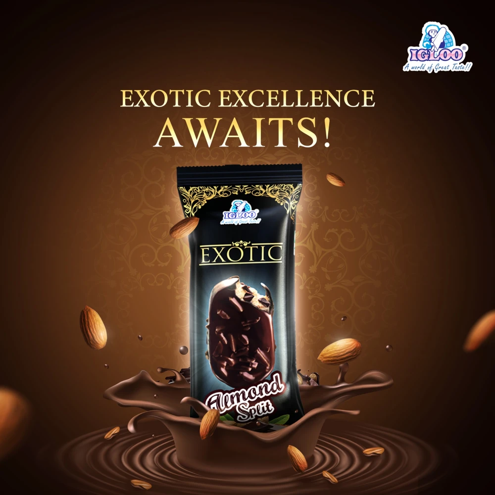 Igloo Exotic Almond Split Ice Cream 100ml
