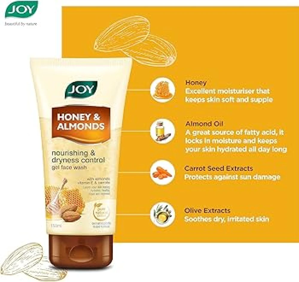 Joy Honey & Almonds Gel Face Wash 150ml