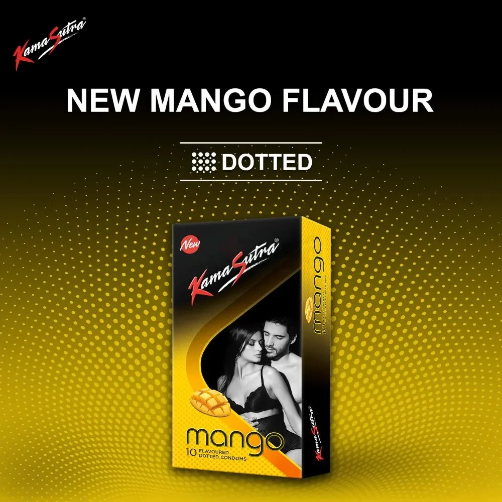 Kamasutra Mango Flavoured Dotted Condoms 1 pcs