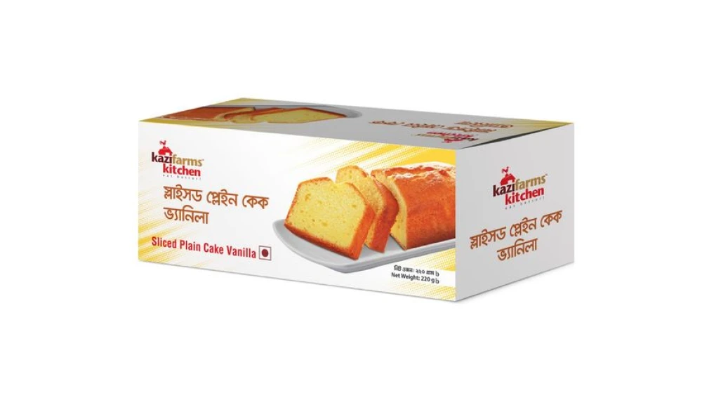 Kazi Farms Kitchen Sliced Plain Cake Vanilla 220gm
