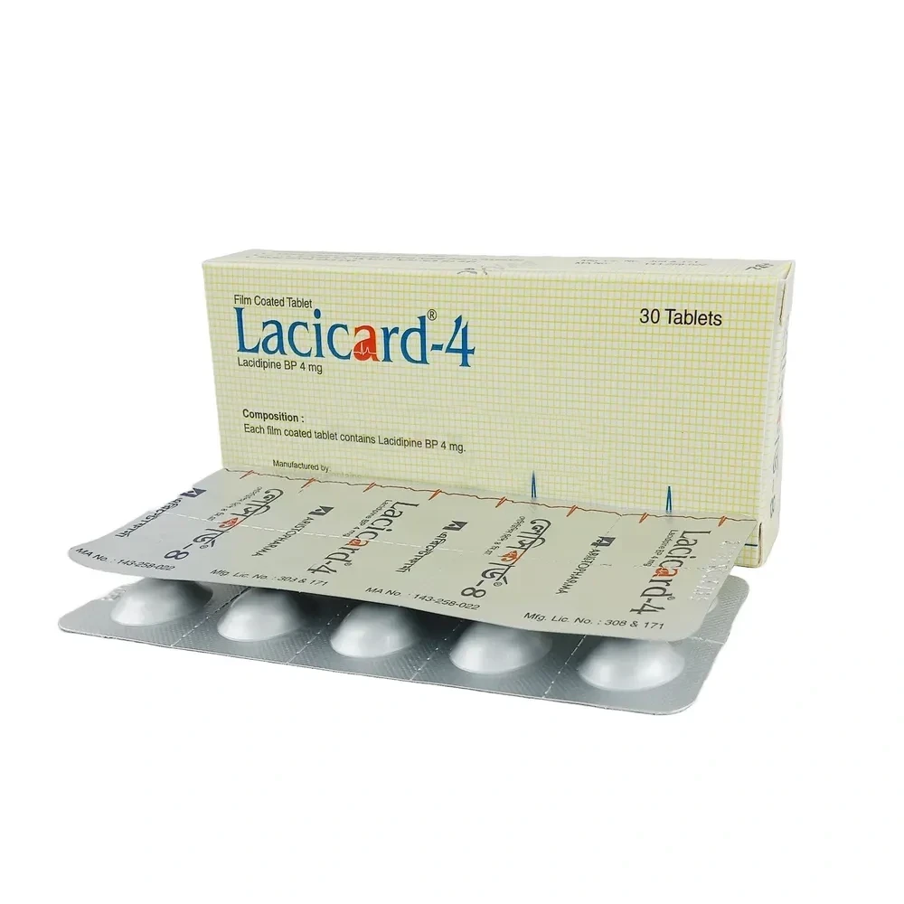 Lacicard 4 mg Tablet