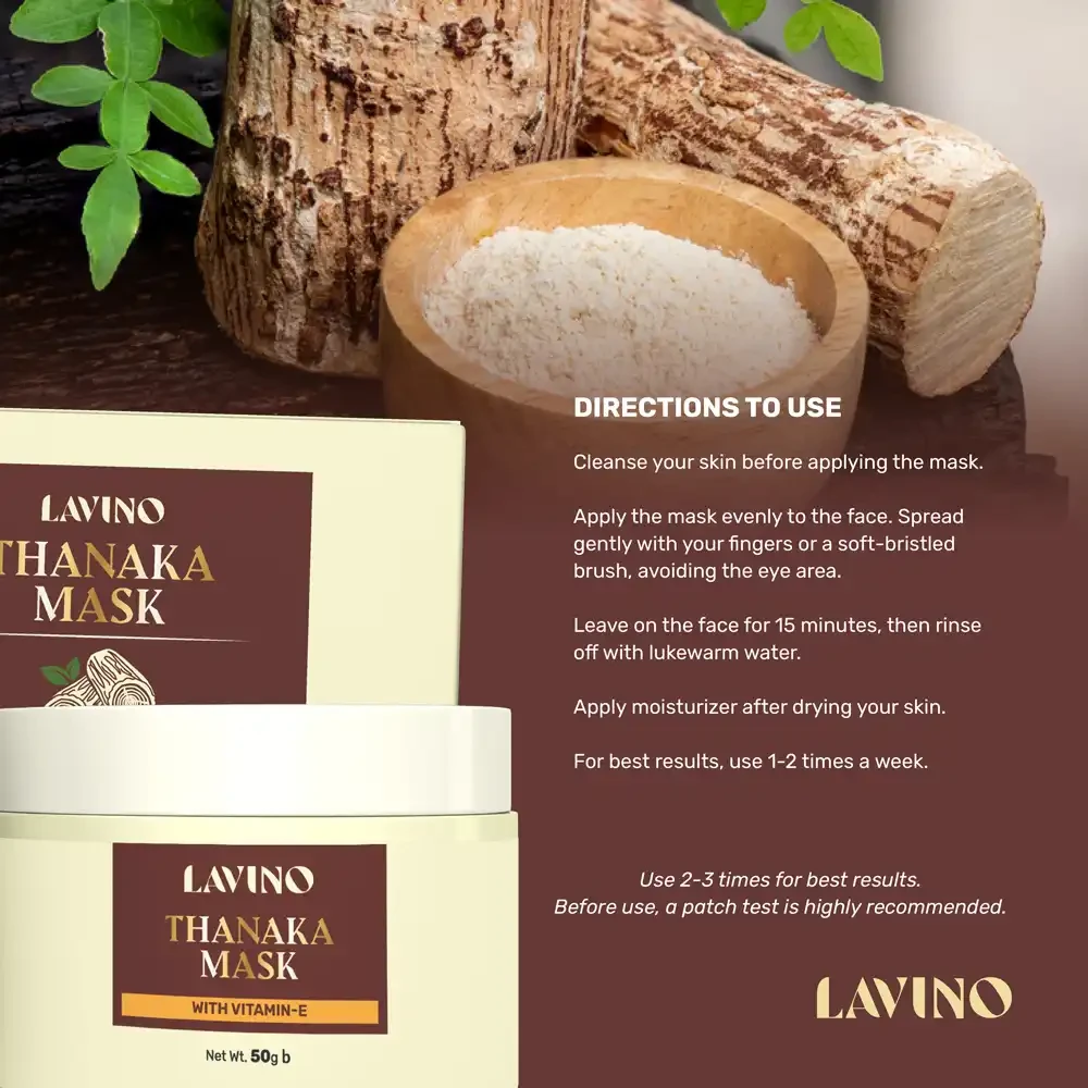 Lavino Thanaka Mask With Vitamin – E 50g