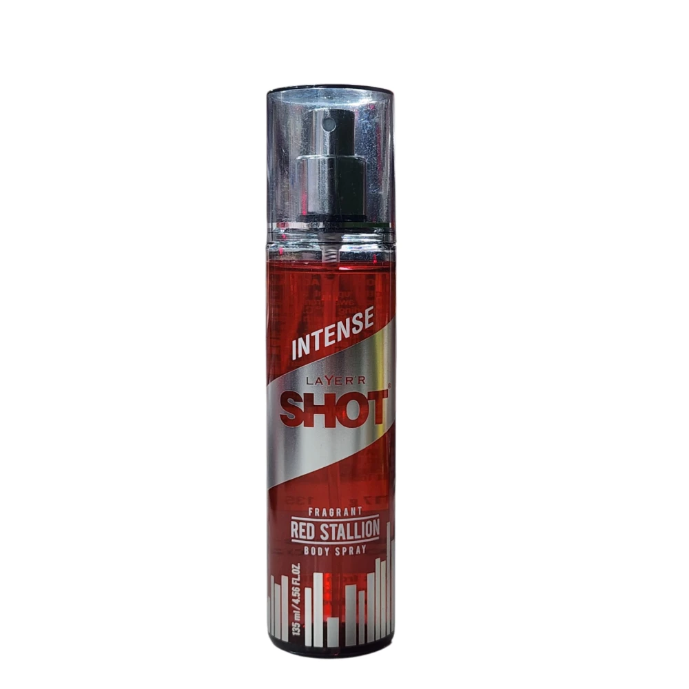 LAYER'R Shot Intense Fragrant Red Stallion Body Spray 135ml