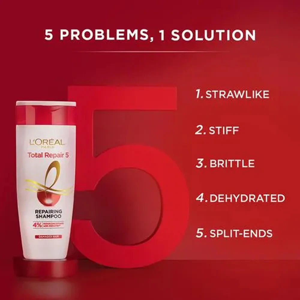 Loreal Total Repair 5 Shampoo 340ml