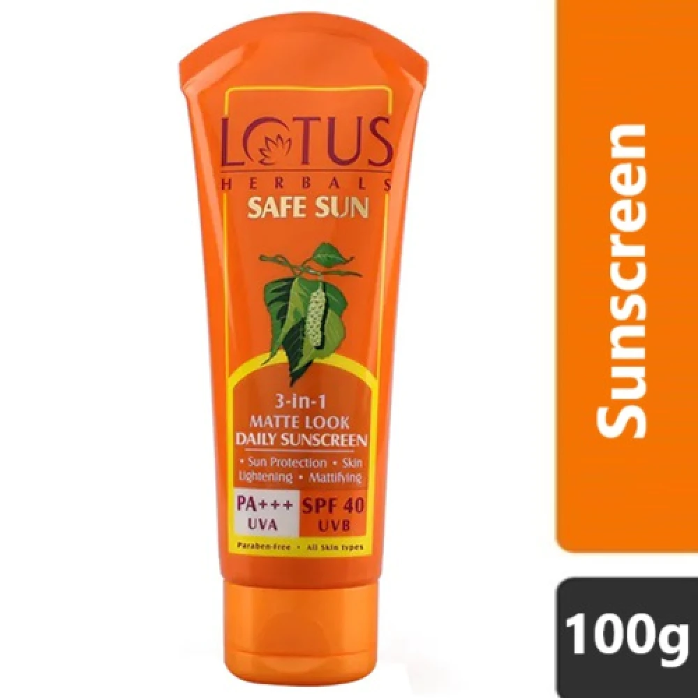 Lotus Matte Look Daily Sunscreen SPF 40 UVB PA+++ 100g